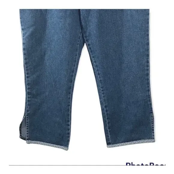 Tommy Hilfiger Vintage High-Waist Capri Mom Jeans Size 10 – Split Seam Retro - Picture 8 of 16